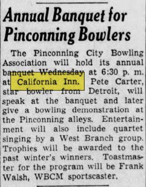 California Inn - Apr 13 1952 Article (newer photo)